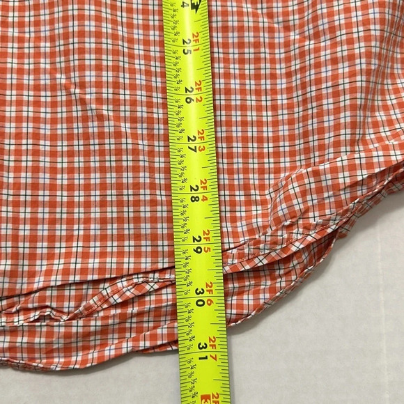 Ralph Lauren Button Down Men’s Long Sleeve Orange White Size XXL - Picture 9 of 10